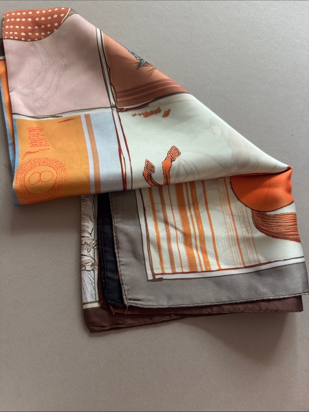 Horse Print Scarf M792 - Picture 3 of 3